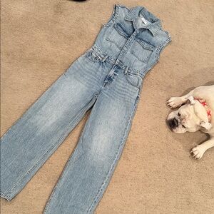 Pistola Sleeveless Denim Jumpsuit